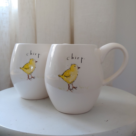 Magenta Chirp Easter Chick Coffee Mugs Set of 2 - Picture 3 of 12